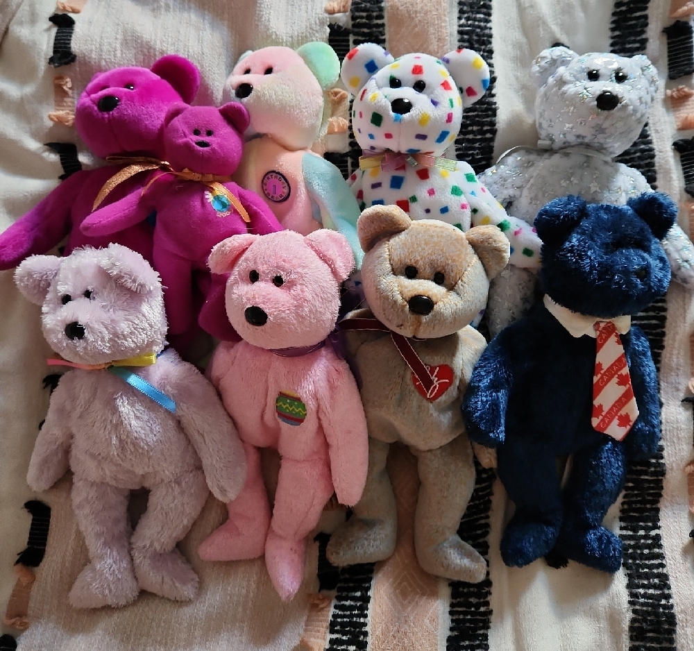 Ty Multicolor Stuffed Bear Collection - Picture 2 of 6